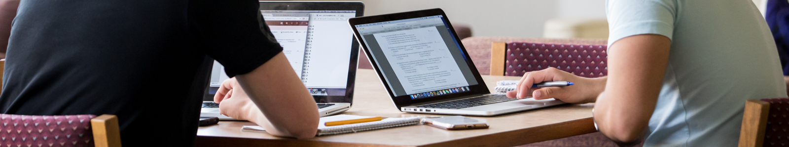 students on laptops