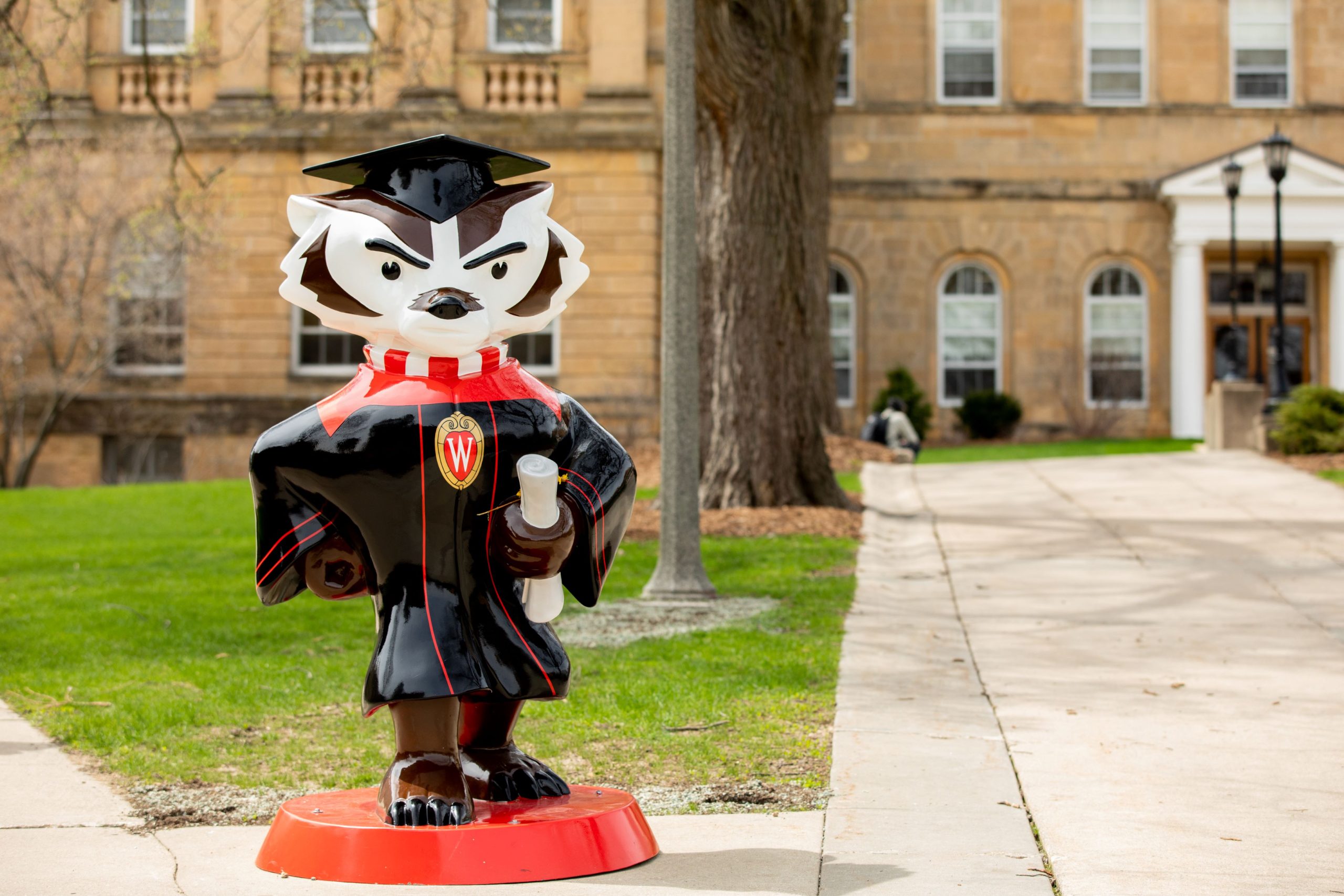 bucky badger statue