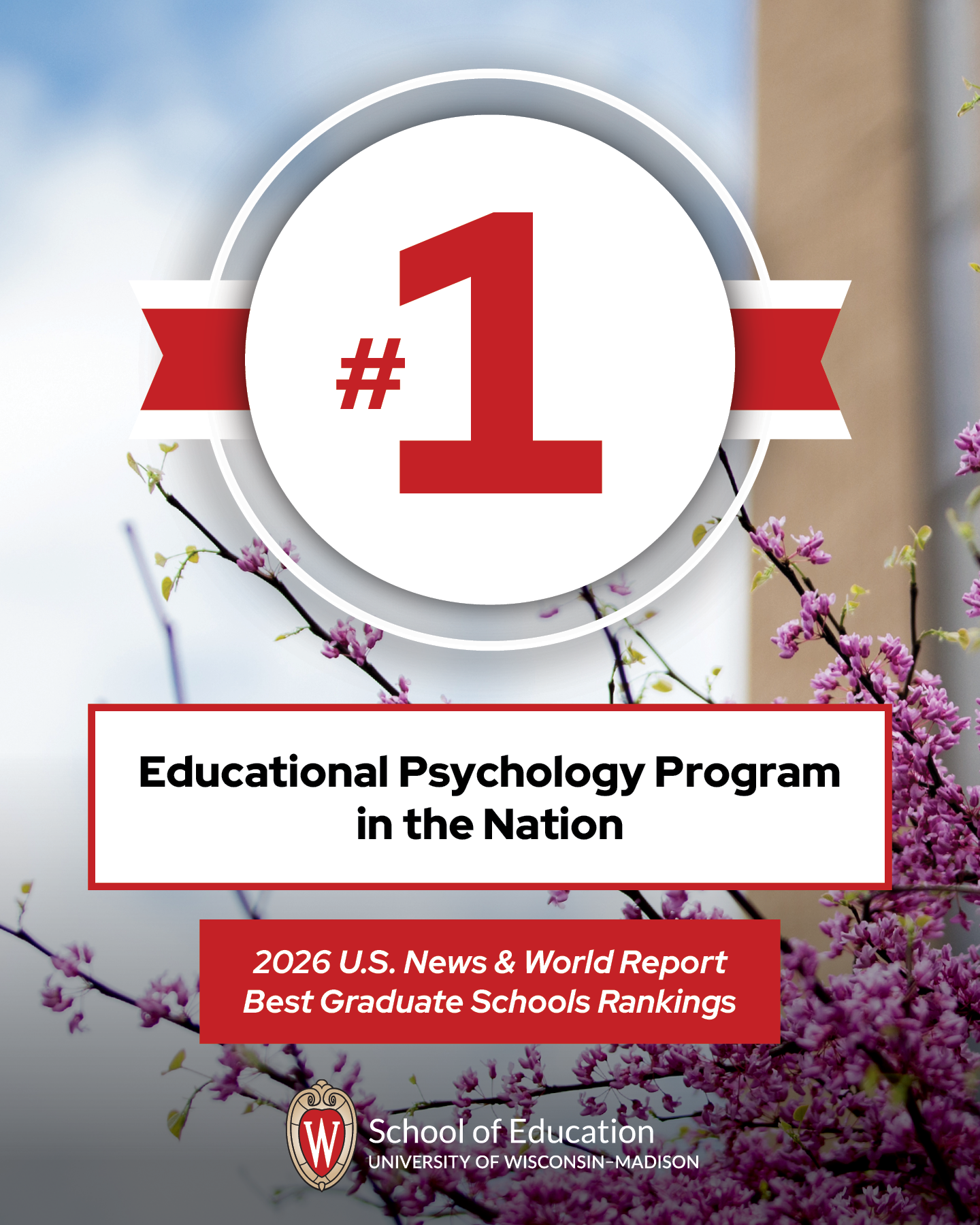 university of wisconsin madison educational psychology ranked number 1 program in the nation